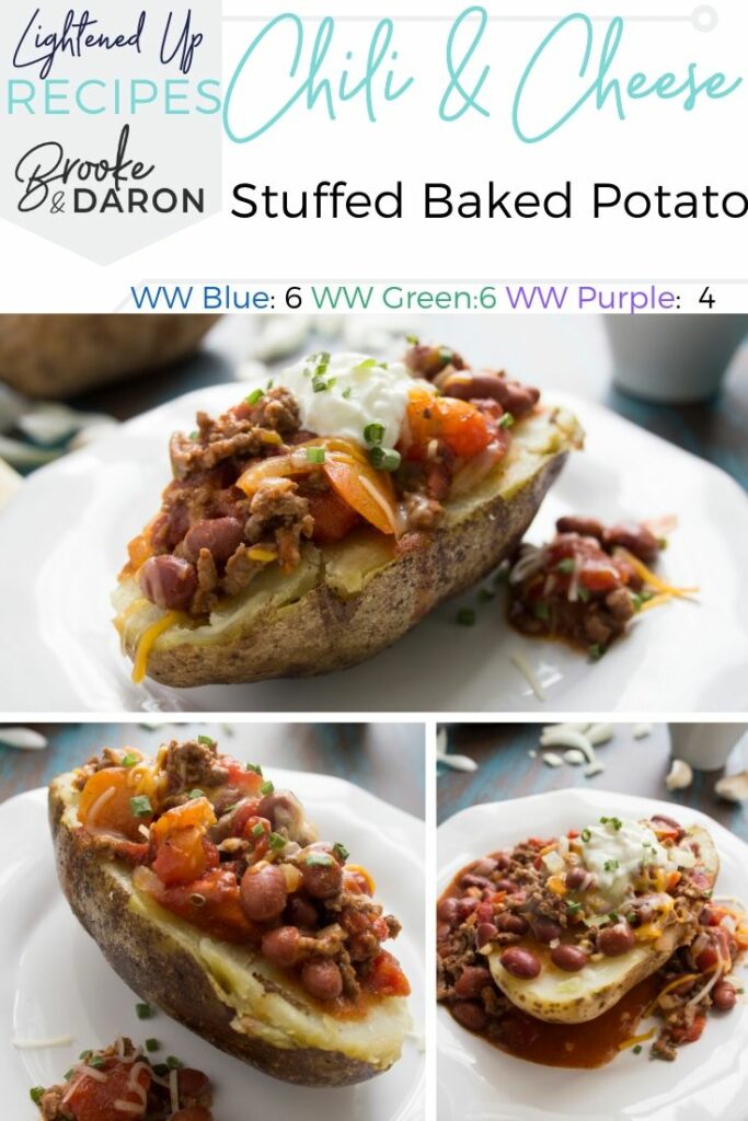 Healthy baked potato stuffed with cheese