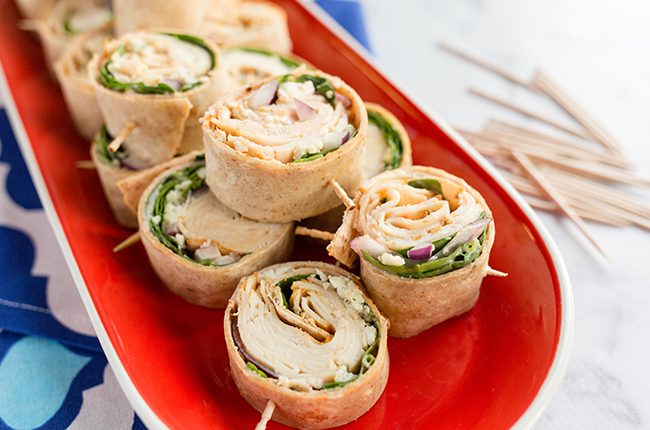 Easy Buffalo Chicken Pinwheels