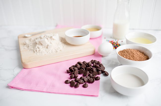 Ingredients for making cosmic brownies recipe