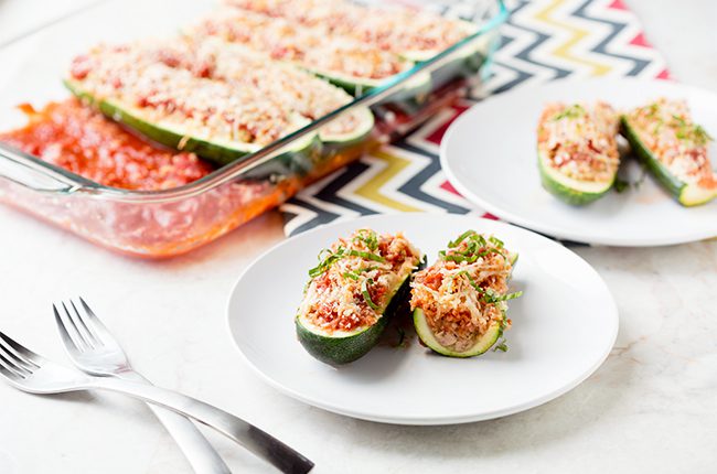 Sausage Zucchini Boats