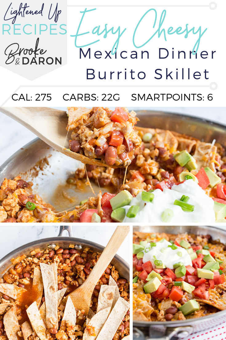 Easy Cheesy Mexican Dinner Burrito Skillet