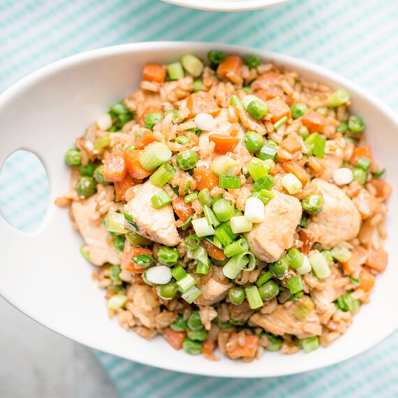 Fast & Easy Healthy Chicken Fried Rice Recipe with Egg