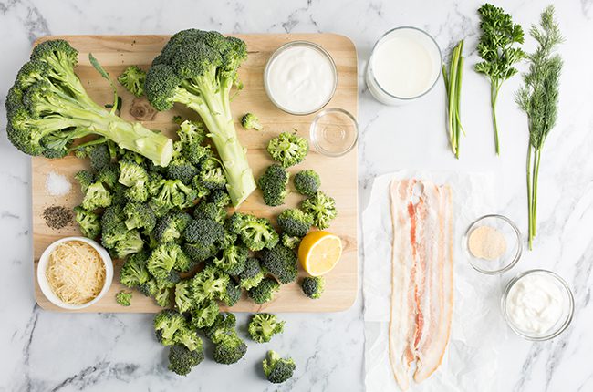 broccoli salad with bacon ingredients