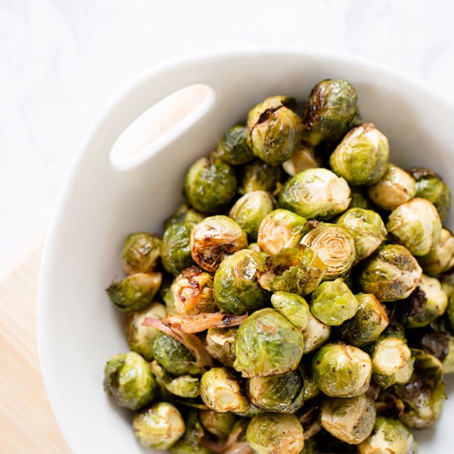 Roasted Balsamic Orange Brussels Sprouts