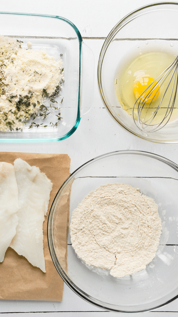 Ingredients in Panko Parmesan Crusted Baked Cod