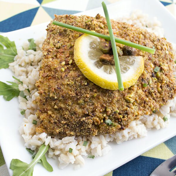 Pistachio Crusted Baked Halibut Recipe