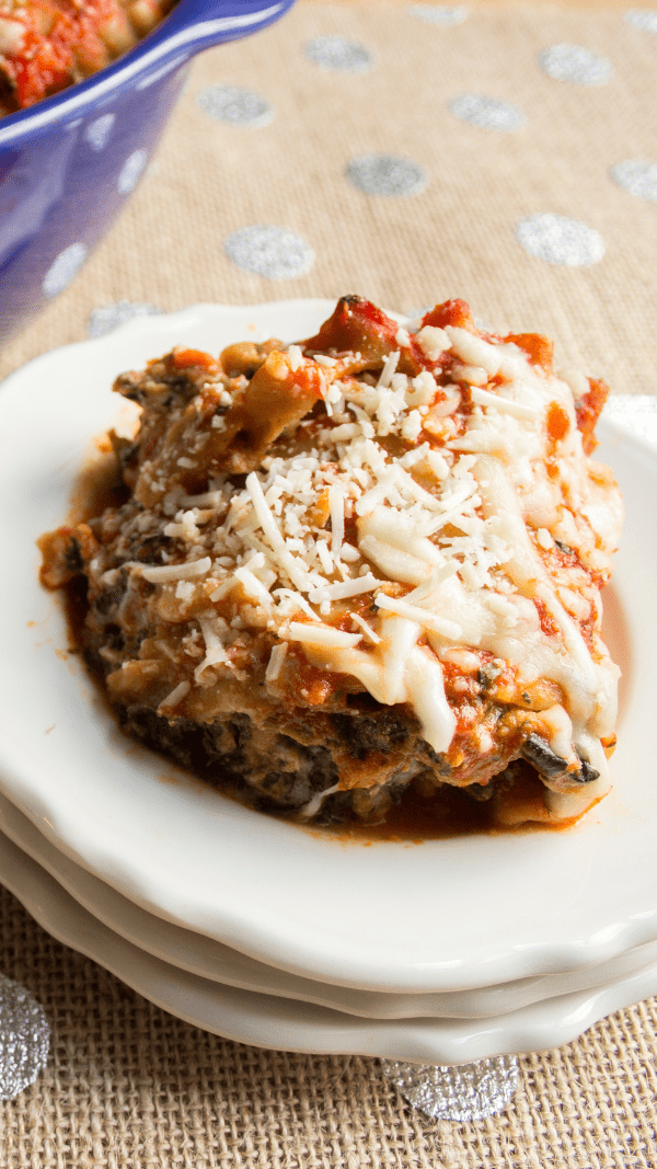 lasagna roll ups on white plate
