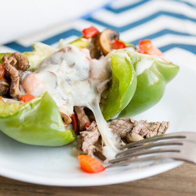 Philly Cheesesteak Stuffed Peppers by Brooke Farmer