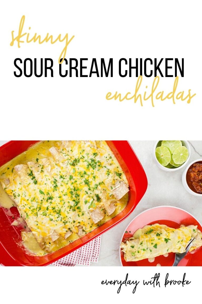 Skinny Sour Cream Chicken Enchiladas