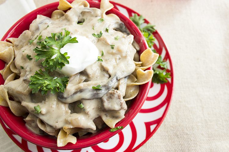 beef stroganoff final with sour cream