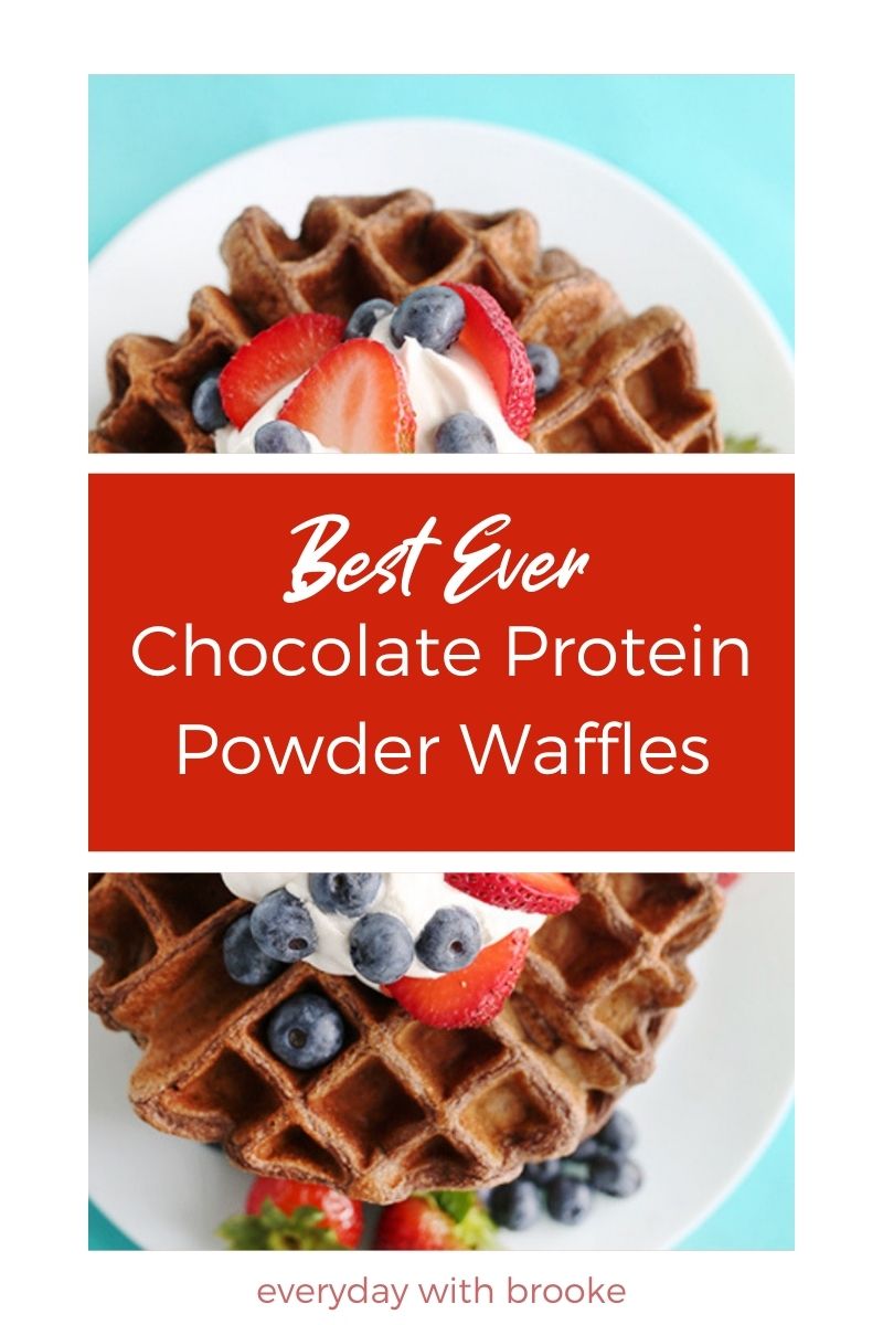 Best Ever Chocolate Protein Powder Waffles