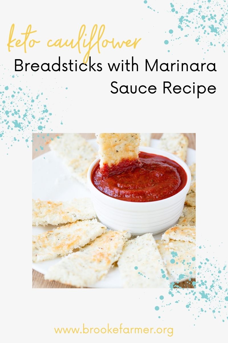 Keto Cauliflower Breadsticks with Marinara Sauce Recipe