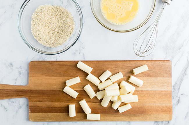 Ingredients for mozzarella bites recipe