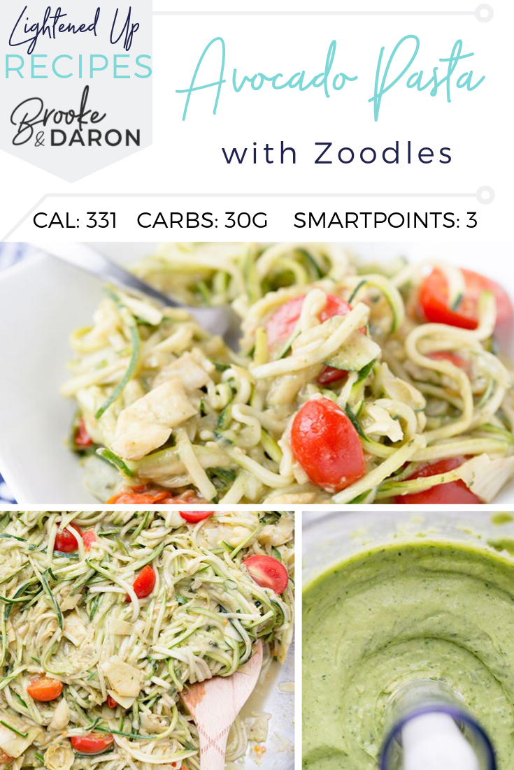 Creamy Avocado Pasta with Zoodles is the ideal low carb and healthy recipe