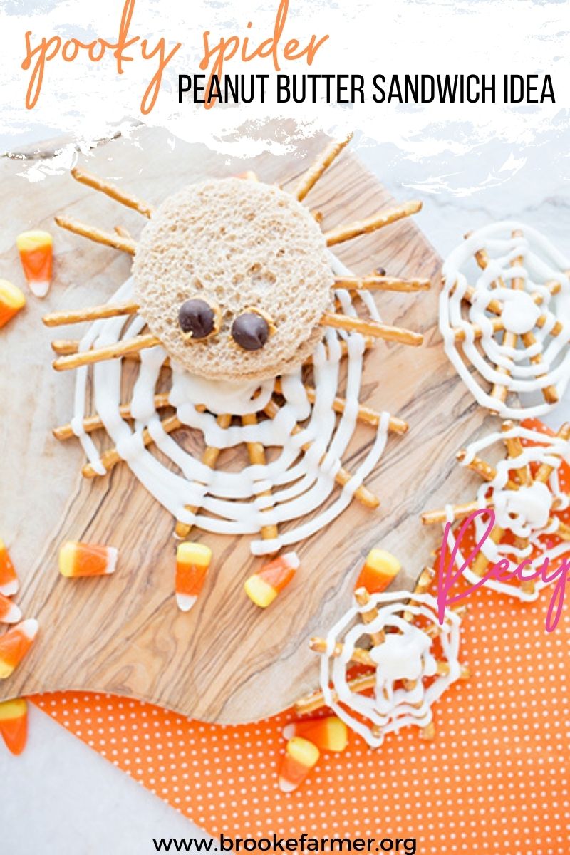 Spooky Spider Peanut Butter Sandwich Idea