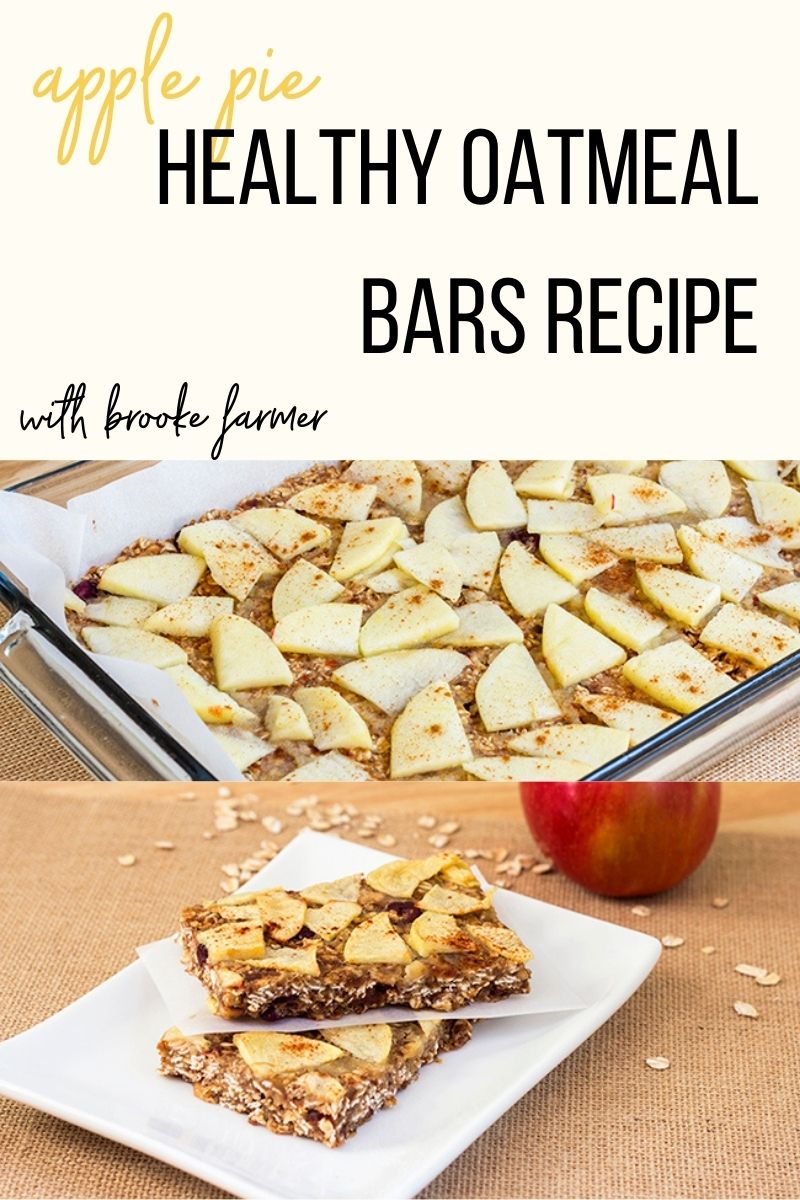 Apple Pie Healthy Oatmeal Bars Recipe