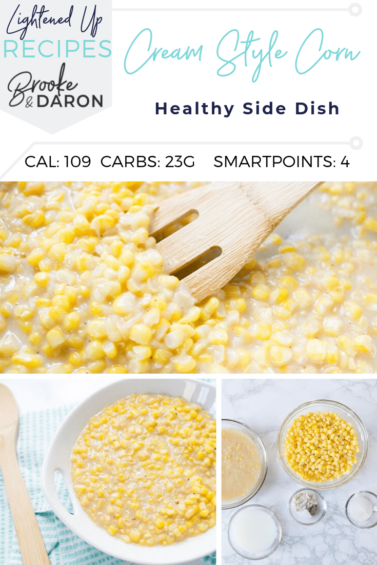 Collage picture of how to make homemade cream corn recipe