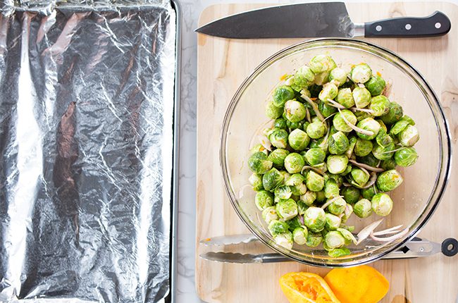 roasted balsamic orange brussel sprouts