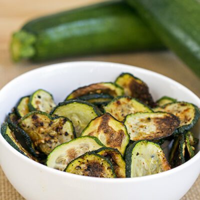 Oven Roasted Zucchini Chips