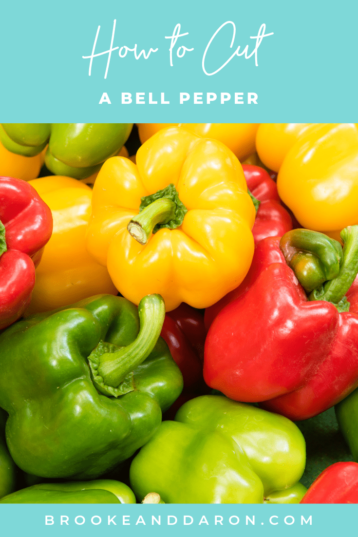 picture of several bell peppers in various colors to show how to cut a bell pepper