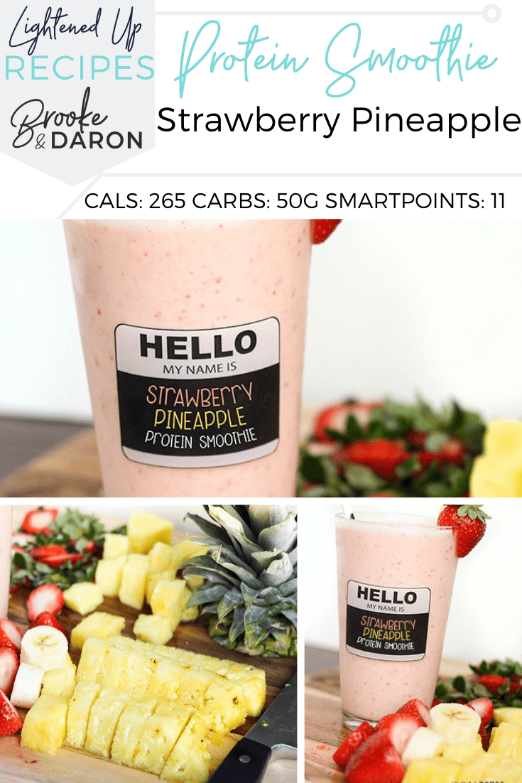 Protein Packed Strawberry Pineapple Smoothie On the Go Breakfast