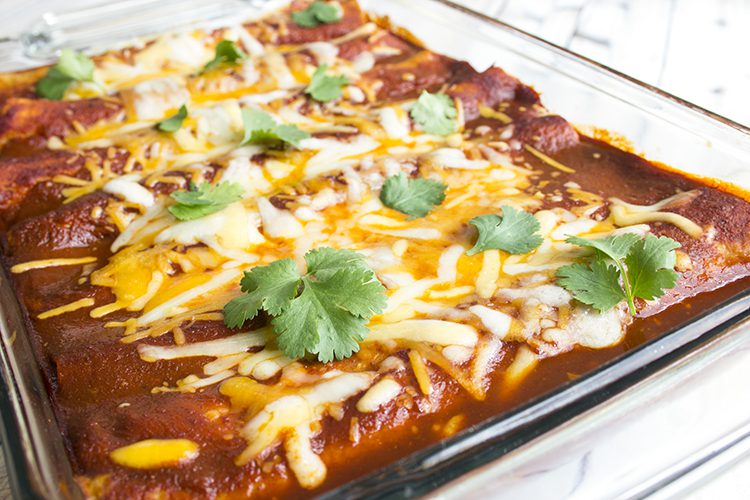 Easy Cheese Enchiladas with Red Sauce