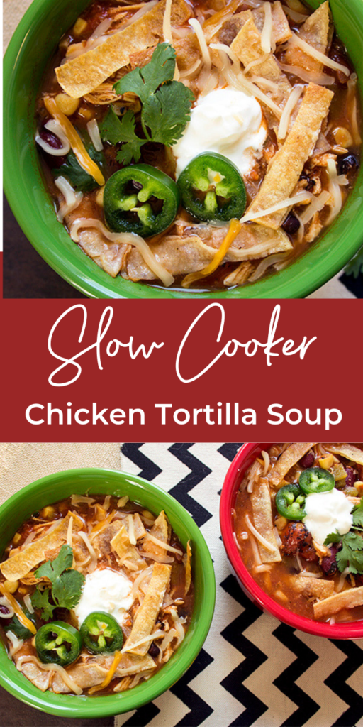 Healthy Slow Cooker Chicken Tortilla Soup Recipe