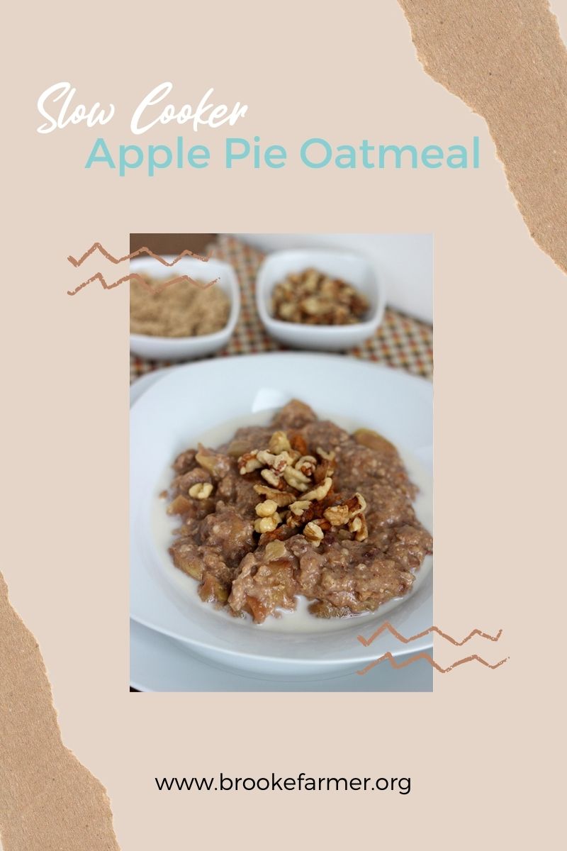 Slow Cooker Apple Pie Oatmeal