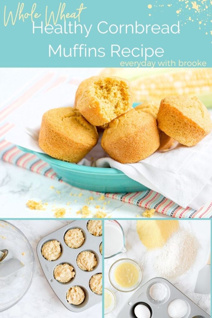 Simple Whole Wheat Healthy Cornbread Muffins Recipe
