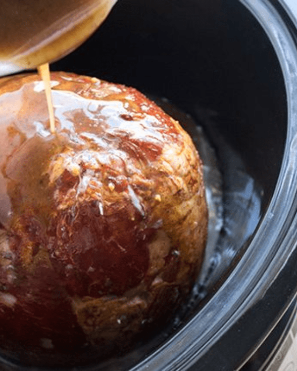 Spiral Slow Cooker Ham with Brown Sugar