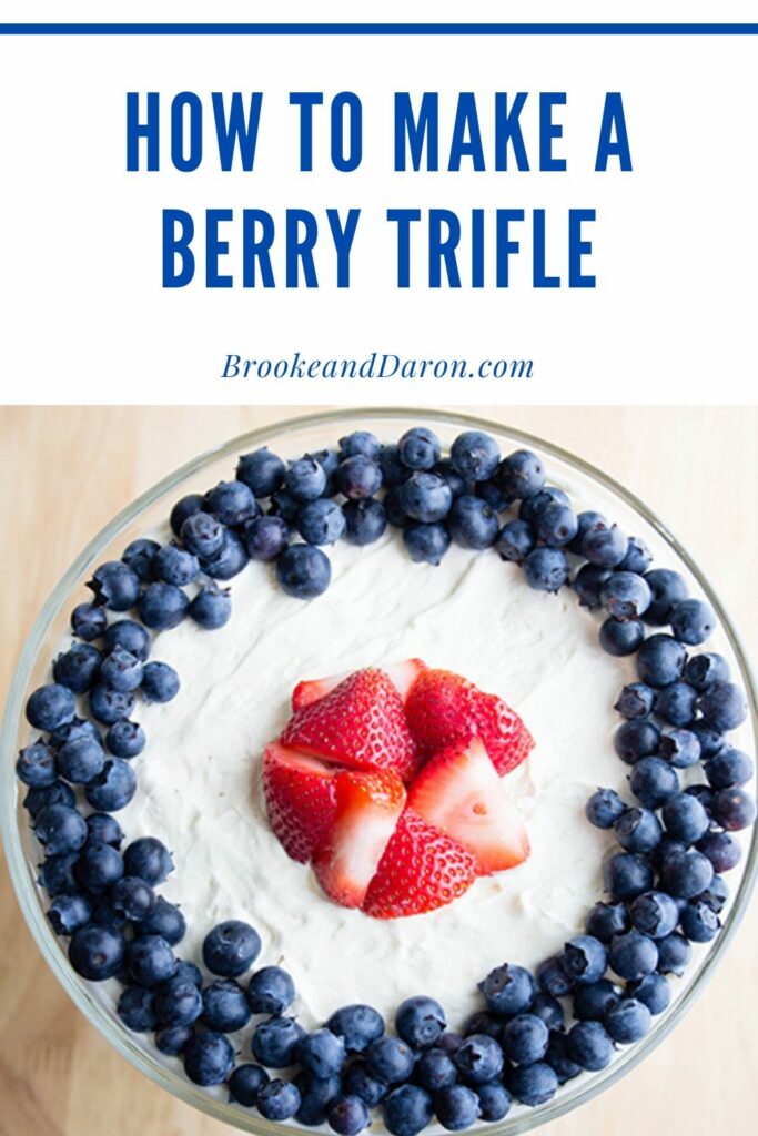 Overhead picture of berry trifle