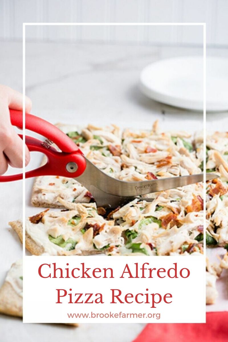 Healthy Chicken Alfredo Pizza