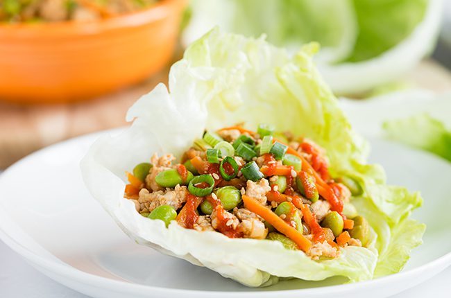 picture of asian turkey lettuce wraps 