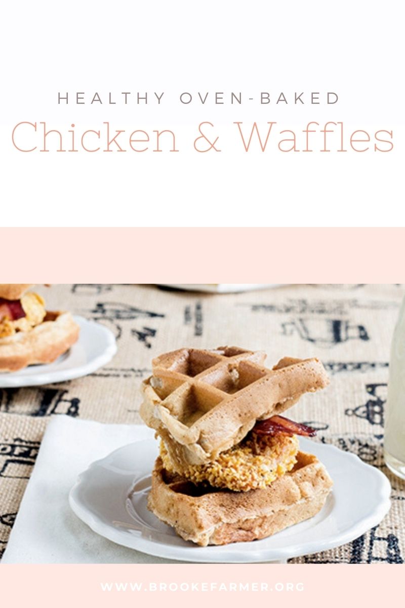 Healthy Oven-Baked Chicken and Waffles