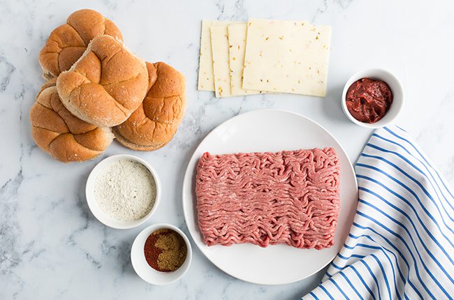 Ingredients for Easy Mexican Ranch Burgers