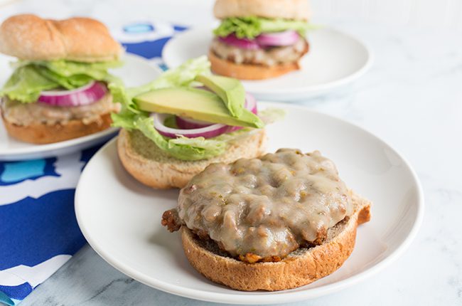 Plated Easy Mexican Ranch Burgers