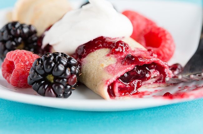 Finished Berry Crepes