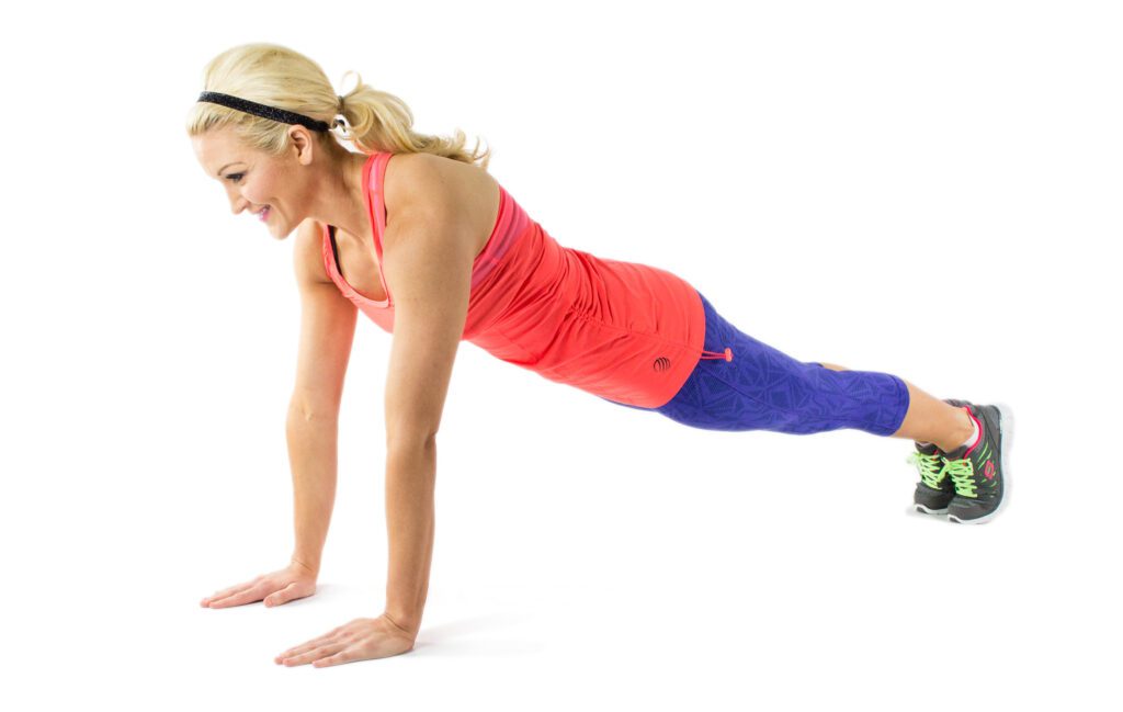 image of Brooke doing a tricep pushup with great form