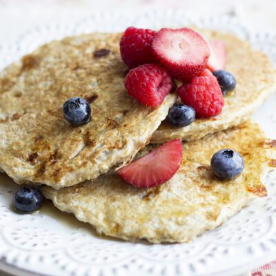 Healthy Vanilla Cinnamon Protein Pancakes