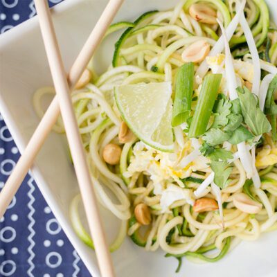 15 Minute Zucchini Noodles “Zoodles” Pad Thai