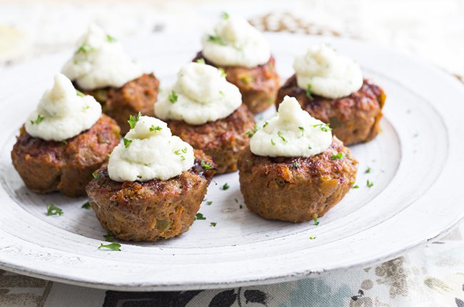 Meatloaf Muffins with Mash