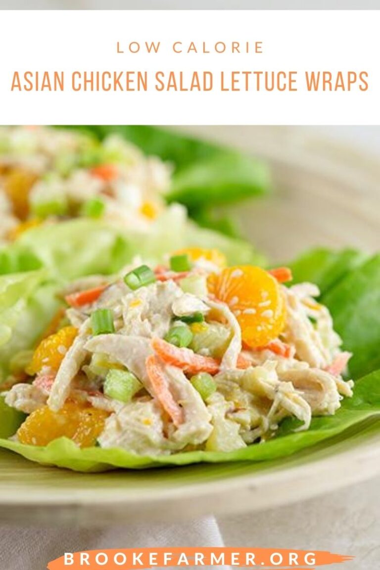 Healthy Low Calorie Asian Chicken Salad Lettuce Wraps