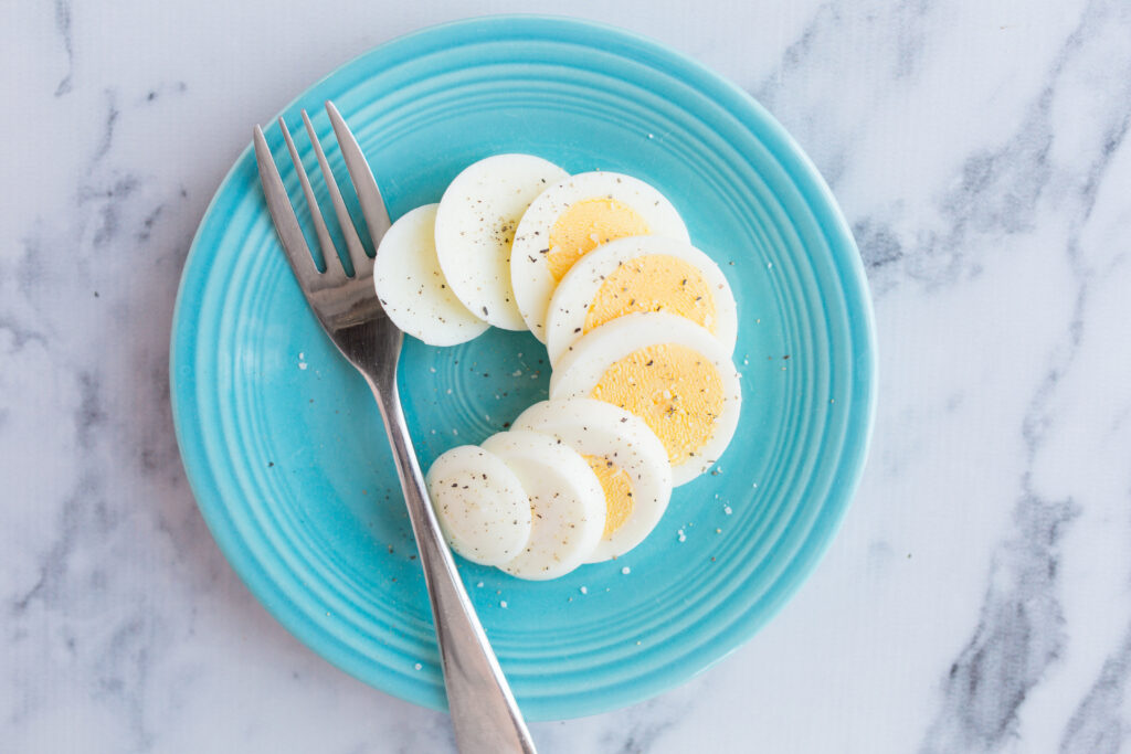 hard boiled egg sliced