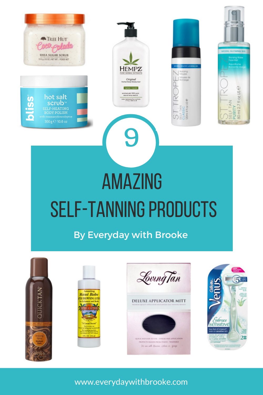 pinterest pin of self my favorite self tanning products and self tanning routine