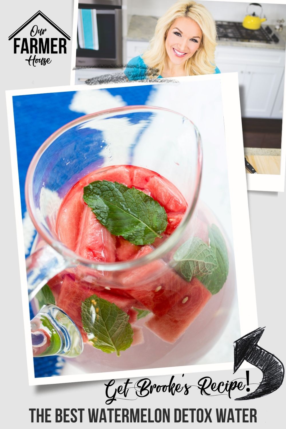 watermelon and mint detox water