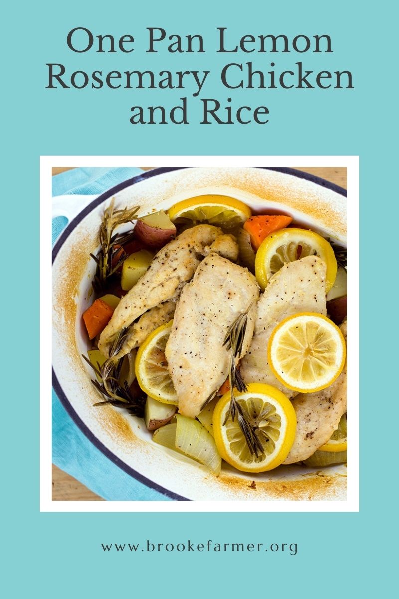 One Pan Lemon Rosemary Chicken and Rice