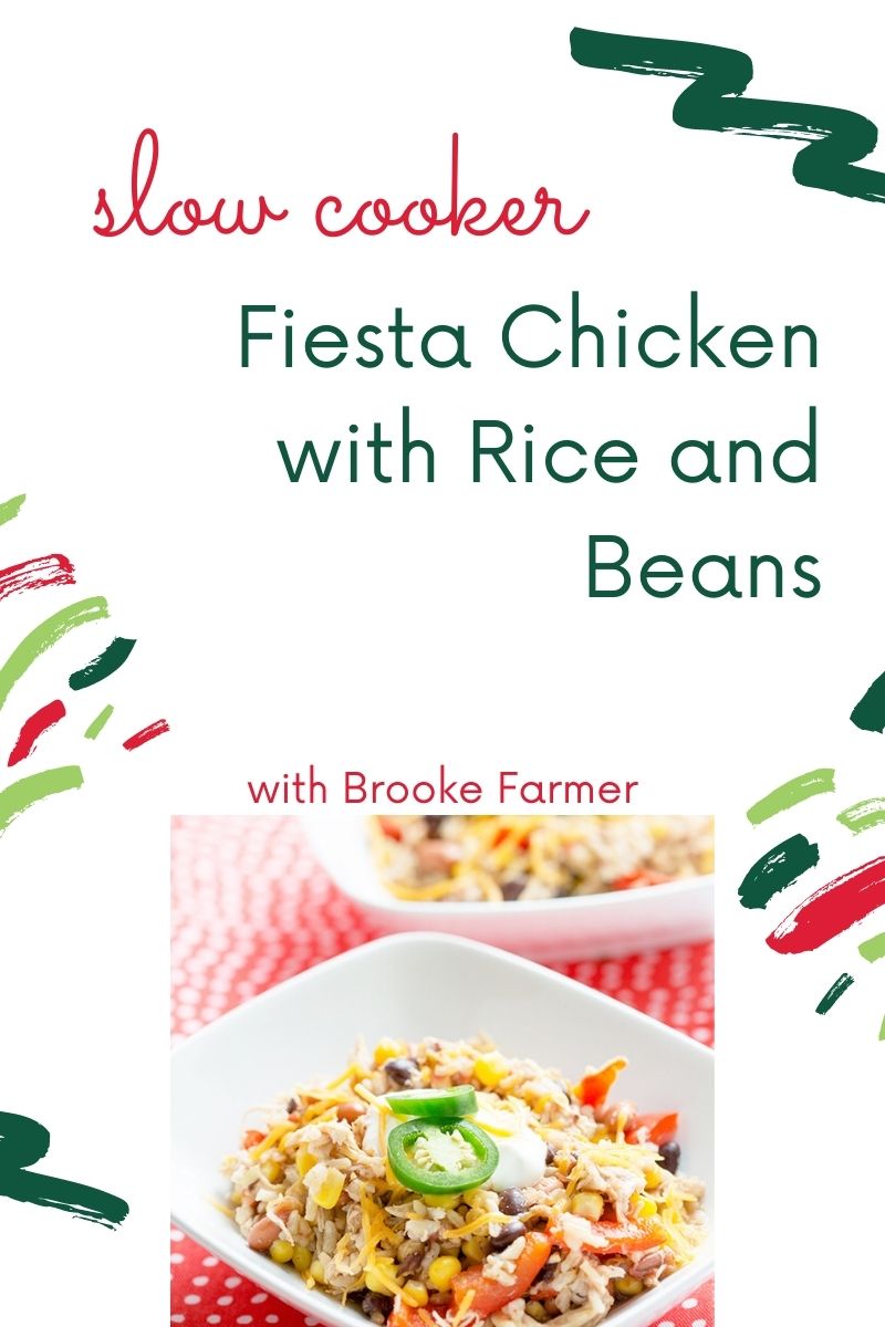 Slow Cooker Fiesta Chicken with Rice and Beans
