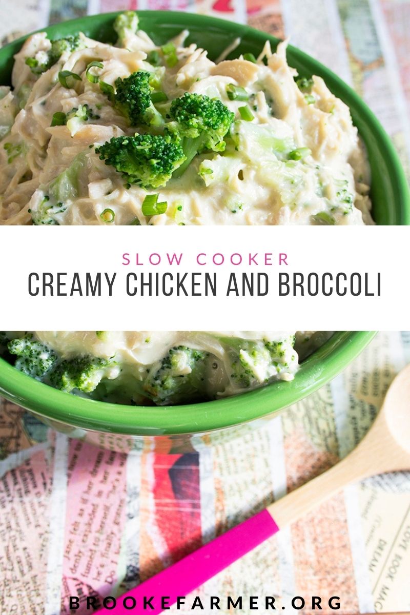Slow Cooker Creamy Chicken and Broccoli
