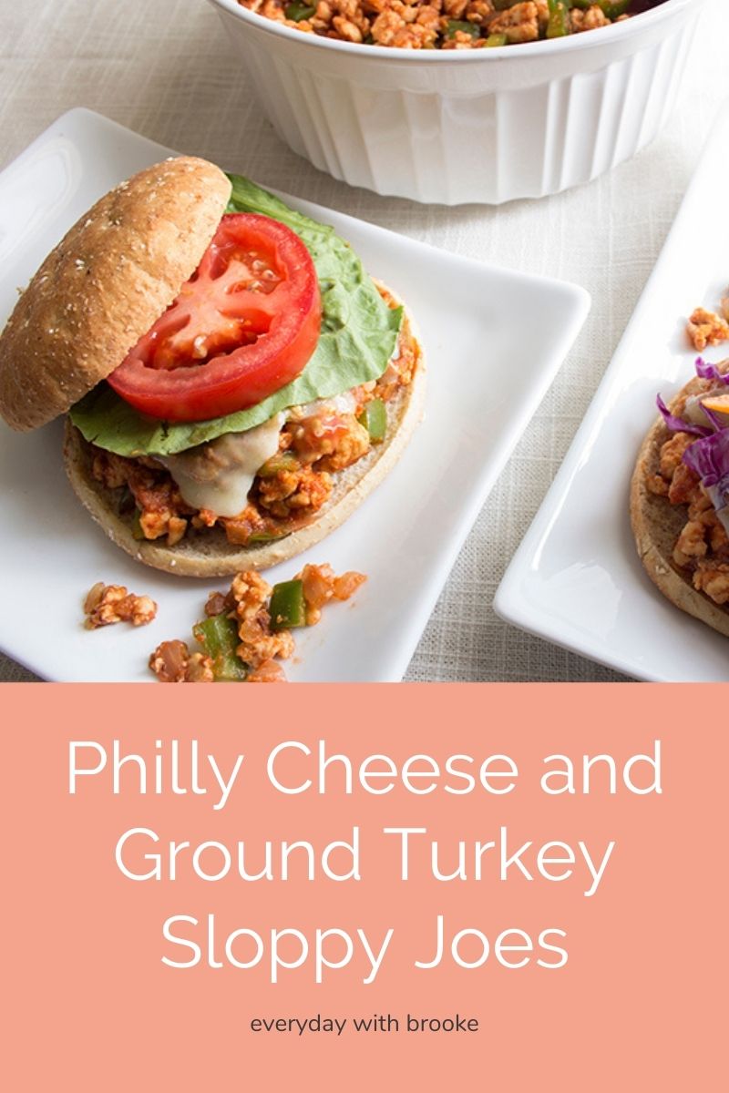 Philly Cheese and Ground Turkey Sloppy Joes