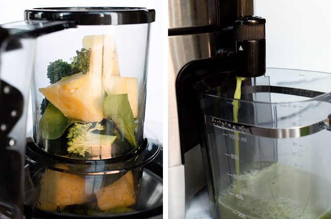 Green Juice in Juicer